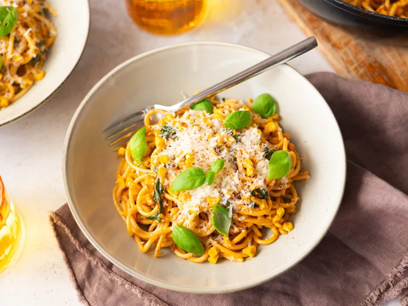 Smoky Chipotle Pasta With Toasted Corn