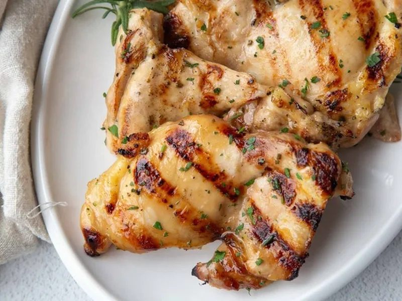 Whiskey-Maple Grilled Chicken Thighs