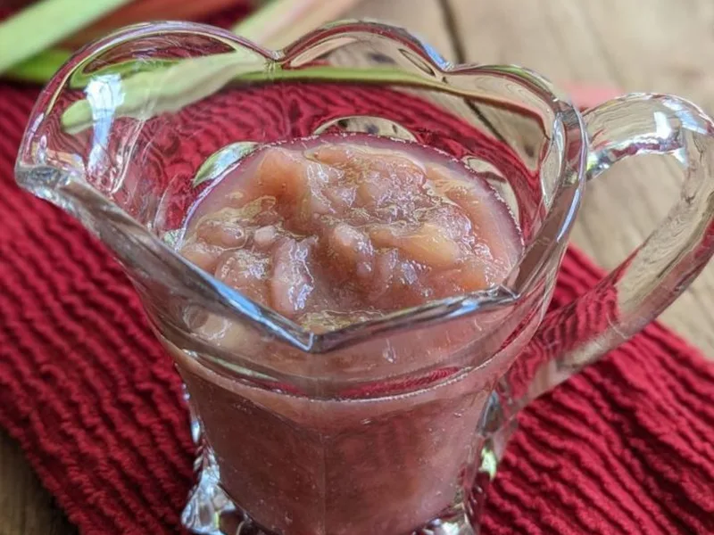 Rhubarb Pineapple Sauce with Orange