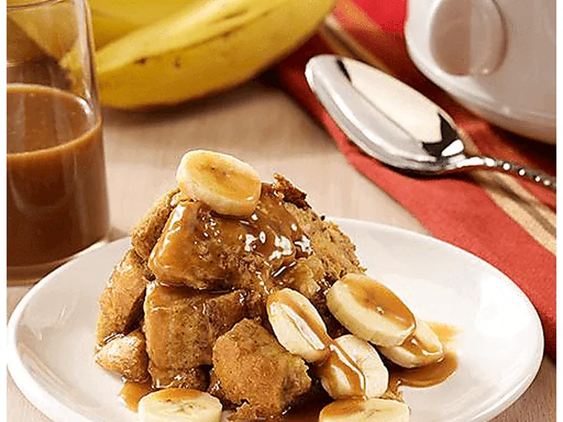 Slow Cooker Banana French Toast Casserole