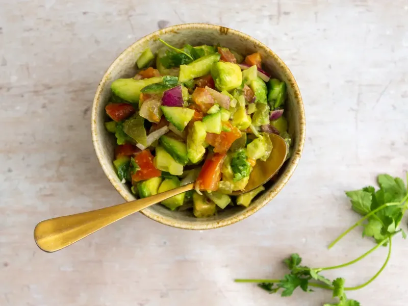 Fresh Jalapeño Avocado Salsa with Cilantro and Lime