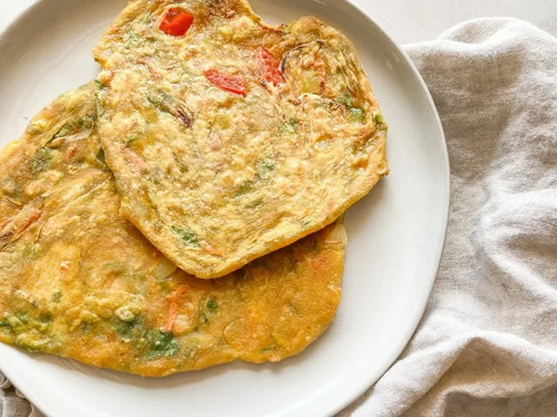 Spiced Vegetable Paratha with Turmeric and Coriander