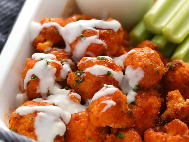 Air Fryer Buffalo Cauliflower Wings