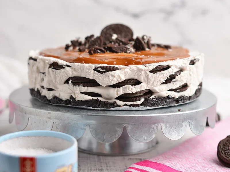 No-Bake Oreo Icebox Cake with Dulce de Leche