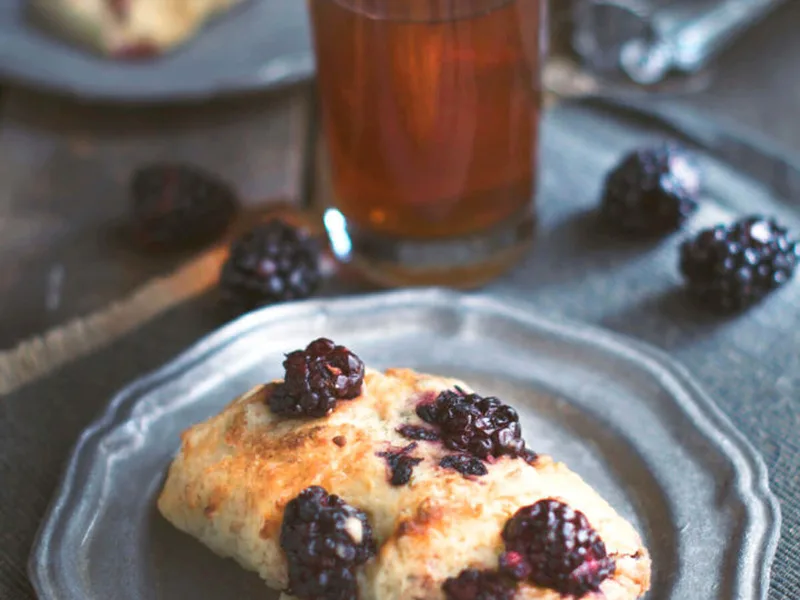 Olive Oil Blackberry Scones with Balsamic
