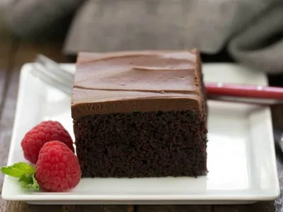 Black Magic Snack Cake with Cocoa Frosting