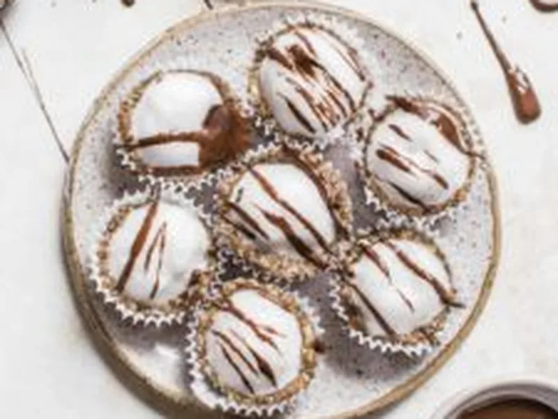 Aquafaba Mini Vegan S'more Cups with Almond Crust