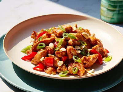 Kung Pao Chicken with Bell Peppers and Peanuts