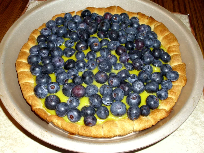 Lemon Blueberry Puff Pastry Tart with Homemade Curd