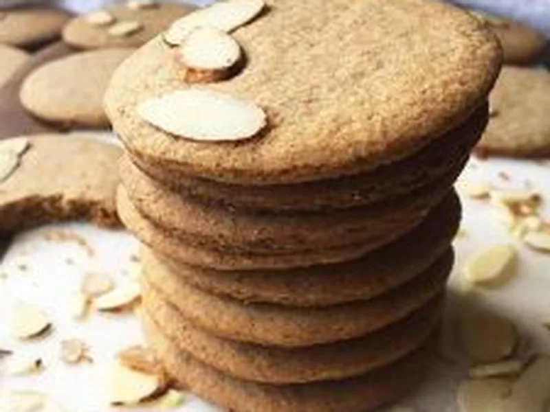 Spelt Spiced Almond Wafer Cookies