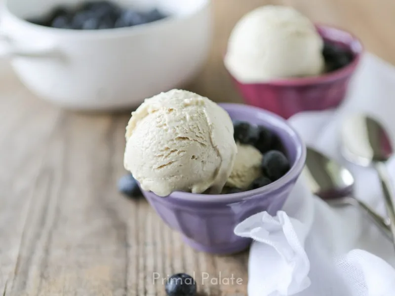 No-Churn Vanilla Cashew Ice Cream with Maple
