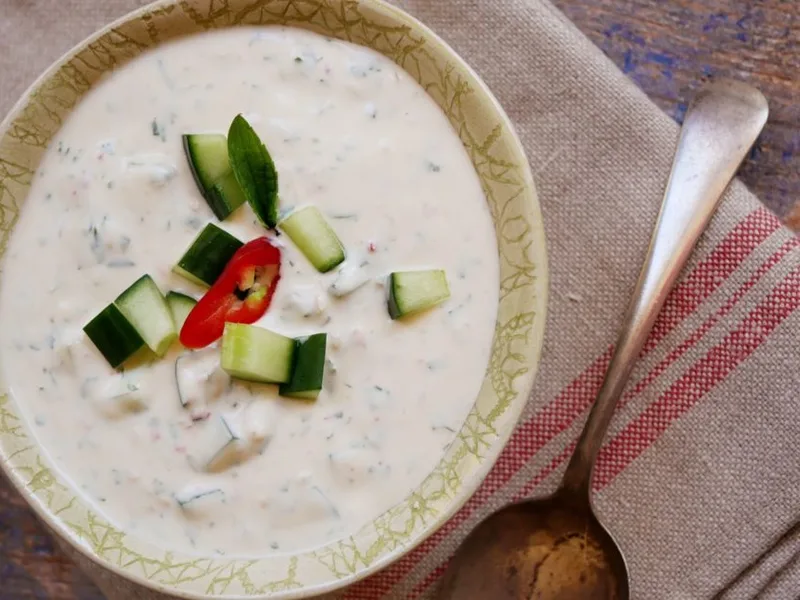 Thermomix Yogurt Mint Dip with Garlic and Lemon