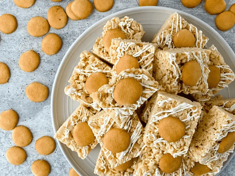 Instant Pot Banana Pudding Rice Krispie Treats