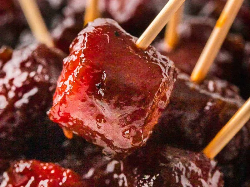 Smoky Hot Dog Burnt Ends with Sweet BBQ Glaze