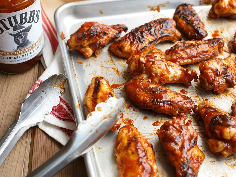 Grilled Honey BBQ Wings with Butter and Red Pepper