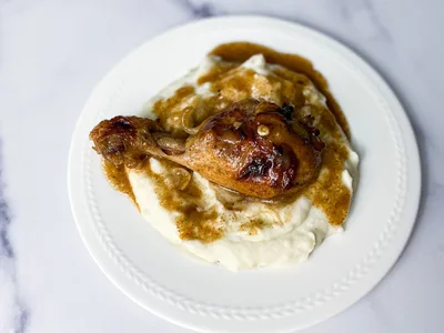 Overnight Marinated Baked Chicken with Cinnamon and Apple