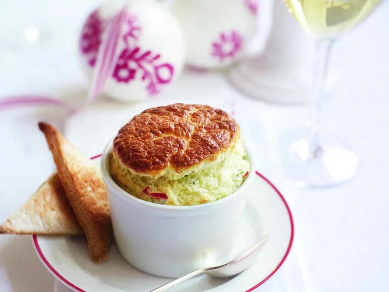 Classic Crab and Gruyère Soufflés with Dill