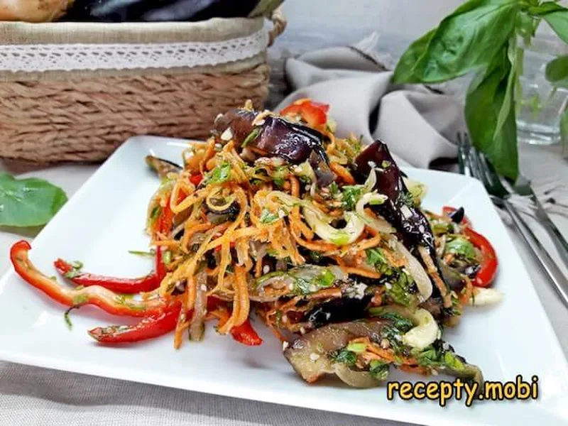 Korean Eggplant Heh with Sesame and Vinegar Marinade