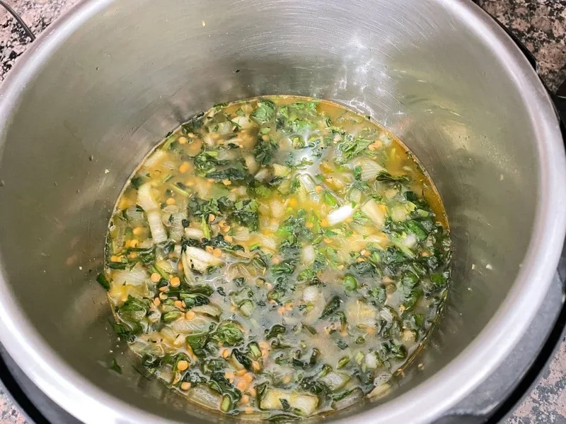 Instant Pot Dal Palak: Spiced Lentil Spinach Curry