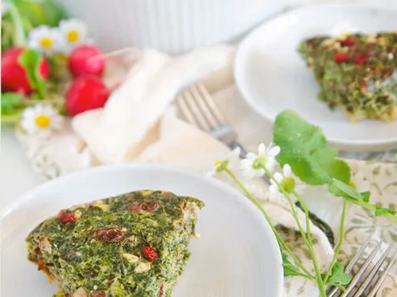 Instant Pot Persian Herb Frittata with Saffron and Barberries