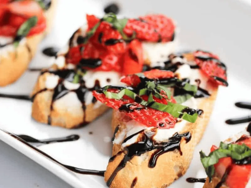 Air Fryer Strawberry Mascarpone Bruschetta