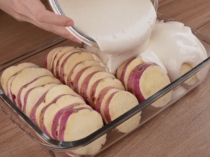 Creamy Cheesy Sweet Potato Gratin