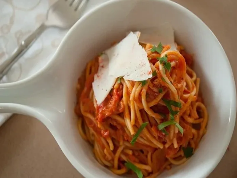 French Spaghetti with Anchovies and Piment d'Espelette