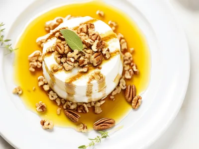 Keto Pecan Crusted Baked Brie with Spicy Sugar-Free Honey