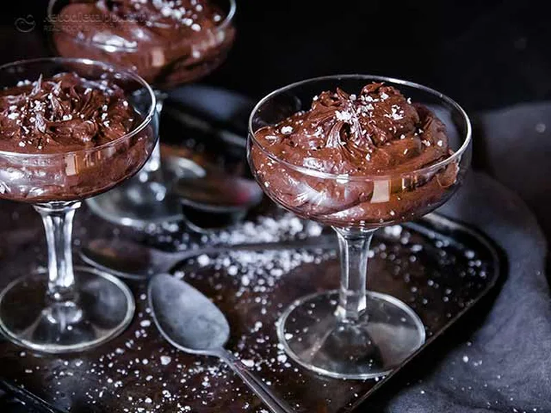 Keto Salted Chocolate Olive Oil Mousse