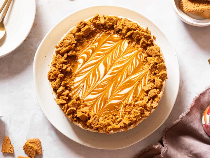 No-Bake Biscoff Cheesecake with White Chocolate