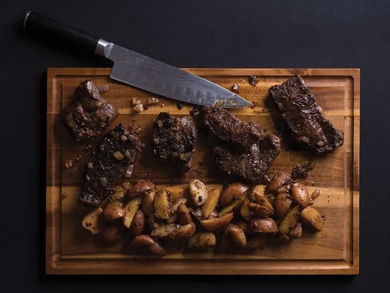 Slow-Baked Minute Steak and Potatoes with Honey Soy Glaze