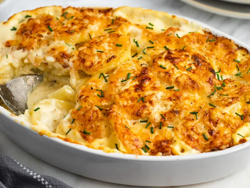 Creamy Gruyere Potato Gratin Baked Until Golden