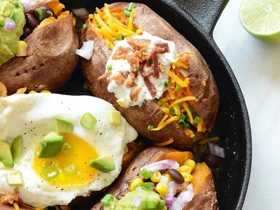 Stuffed Sweet Potatoes Three Ways