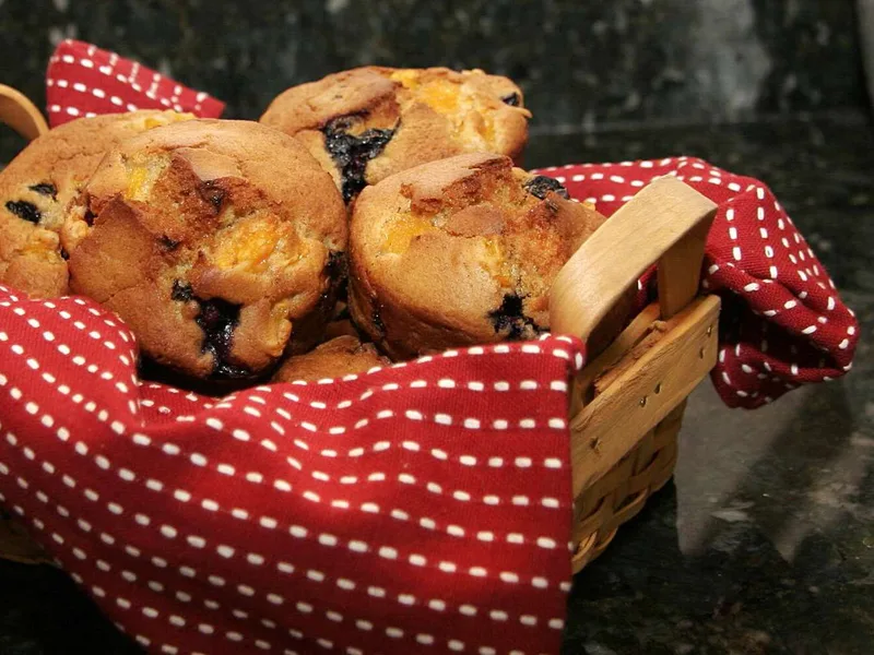 Cranberry Apricot Muffins with Dried Fruit and Tender Crumb