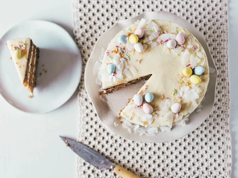 Tropical Pineapple Coconut Carrot Cake with Sweet Condensed Milk