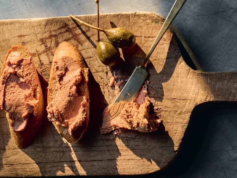 Silky Chicken Liver Mousse with Herb Compound Butter