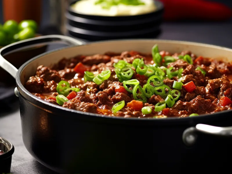 Classic Beef Chili with Bell Peppers and Spices