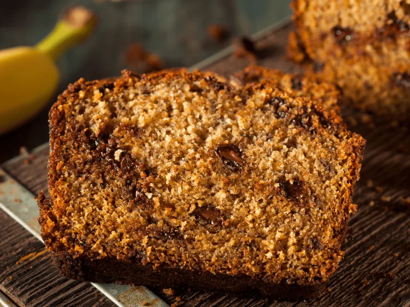 Air Fryer Banana Chocolate Chip Bread