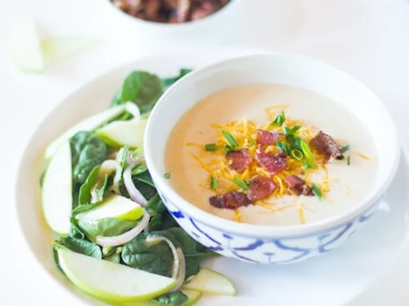 Instant Pot Loaded Baked Potato Soup with Bacon and Cheese
