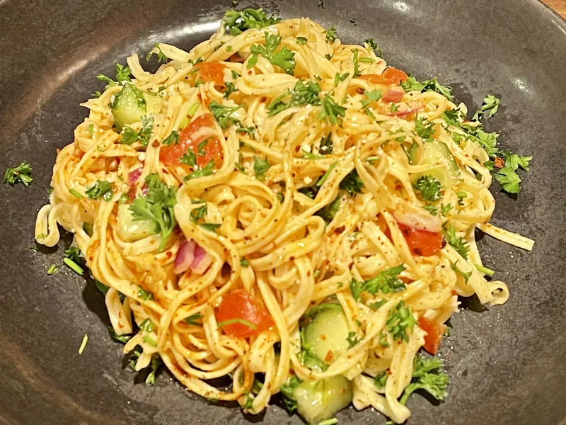 Chilled Spaghetti Salad with Italian Dressing