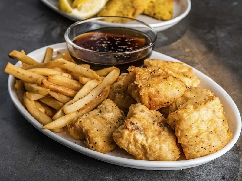 Crispy Beer Battered Cod with Peppered Malt Vinegar