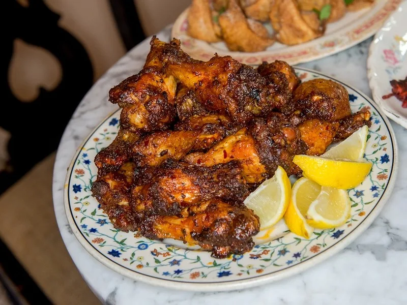 Harissa Honey Chicken Wings with Spiced Rub