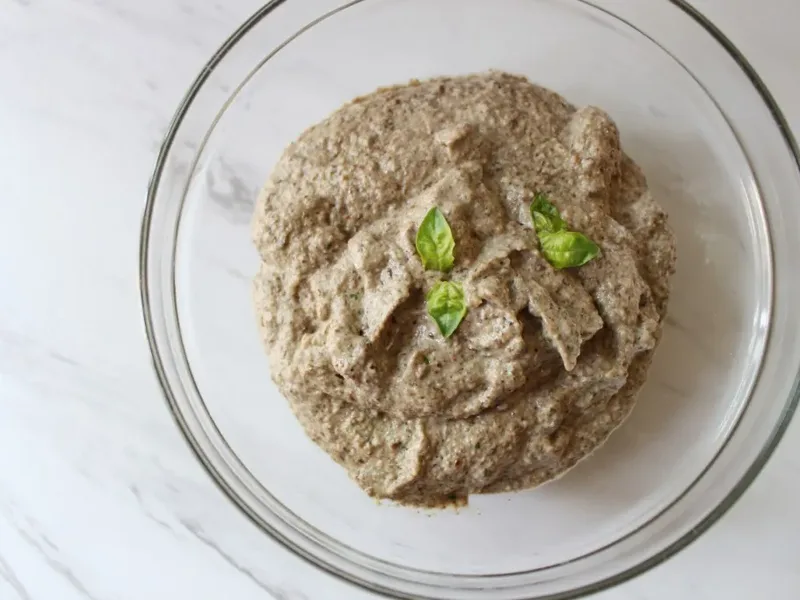 Low Carb Roasted Mushroom Sauce with Garlic and Basil