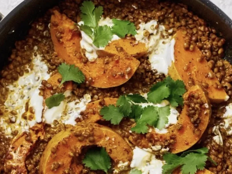 One Pan Sri Lankan Pumpkin Lentil Curry