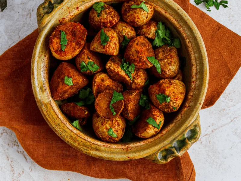 Air Fryer Bombay Potatoes with Indian Spices