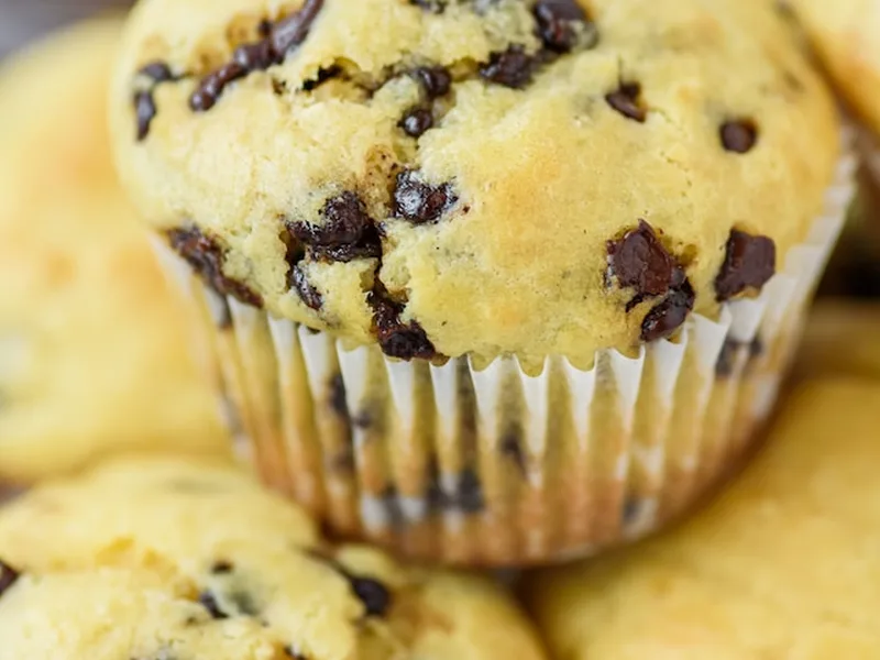 Easy Chocolate Chip Pancake Muffins with Buttermilk
