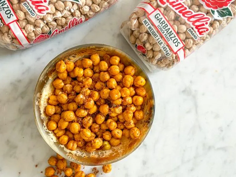 Spicy New Orleans Style Air Fryer Chickpeas