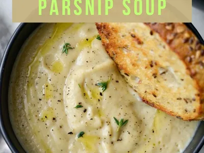 Roasted Parsnip Soup with Warm Spices and Cream