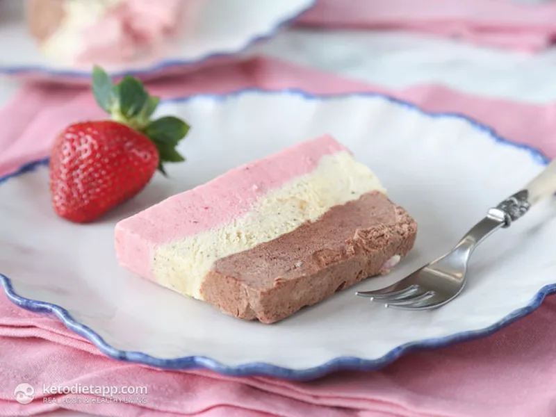 Keto Neapolitan Ice Cream - No Churn