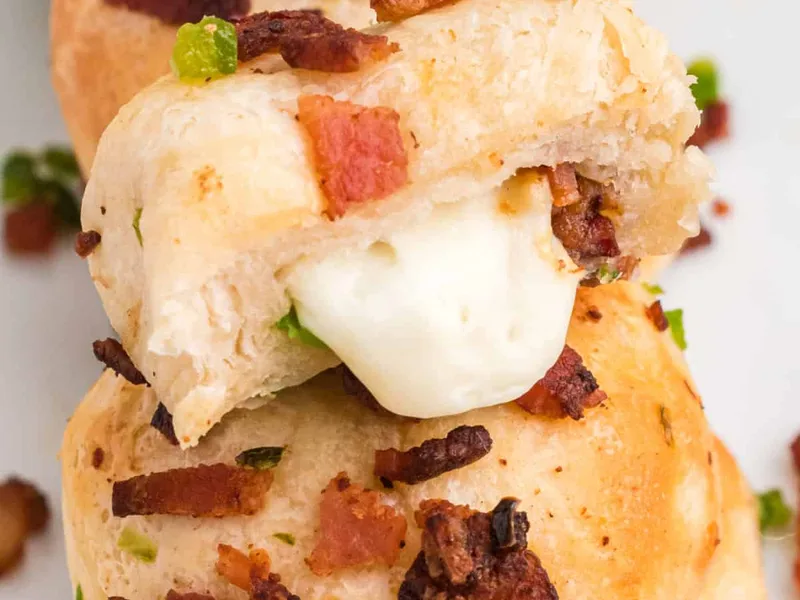 Crispy Bacon Jalapeno Cheese Bombs with Biscuit Dough